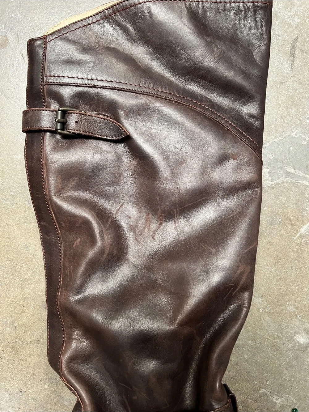 Frye Dorado 77561 Women’s Size 10 Dark Brown Leather Riding Boots Made Spain